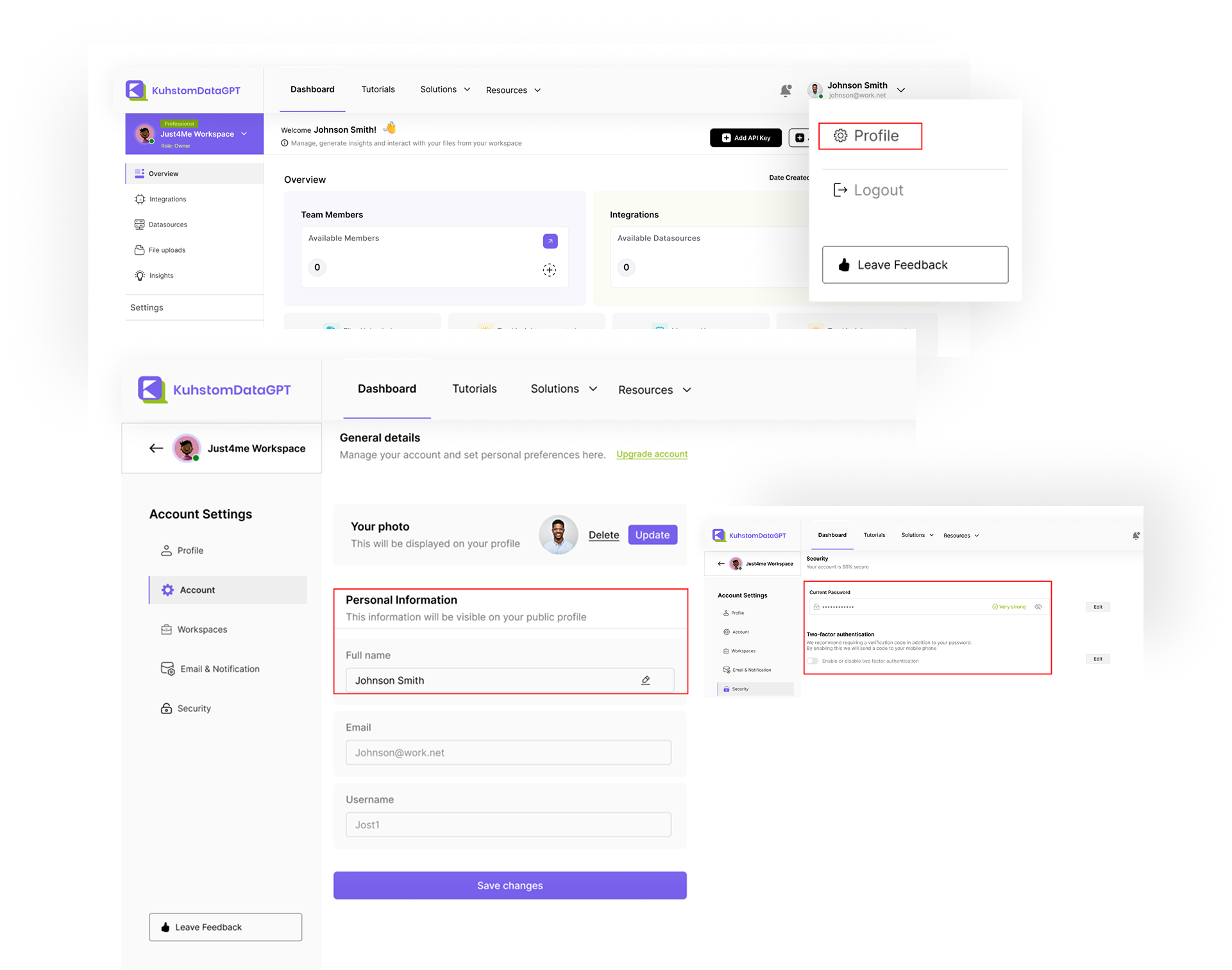 account settings