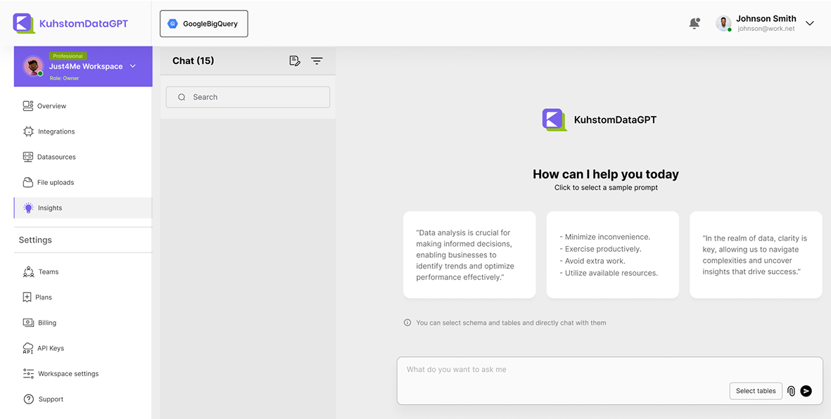 chat section