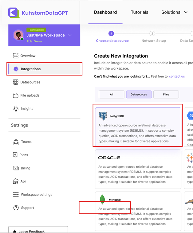 integration setup