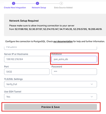 integration setup