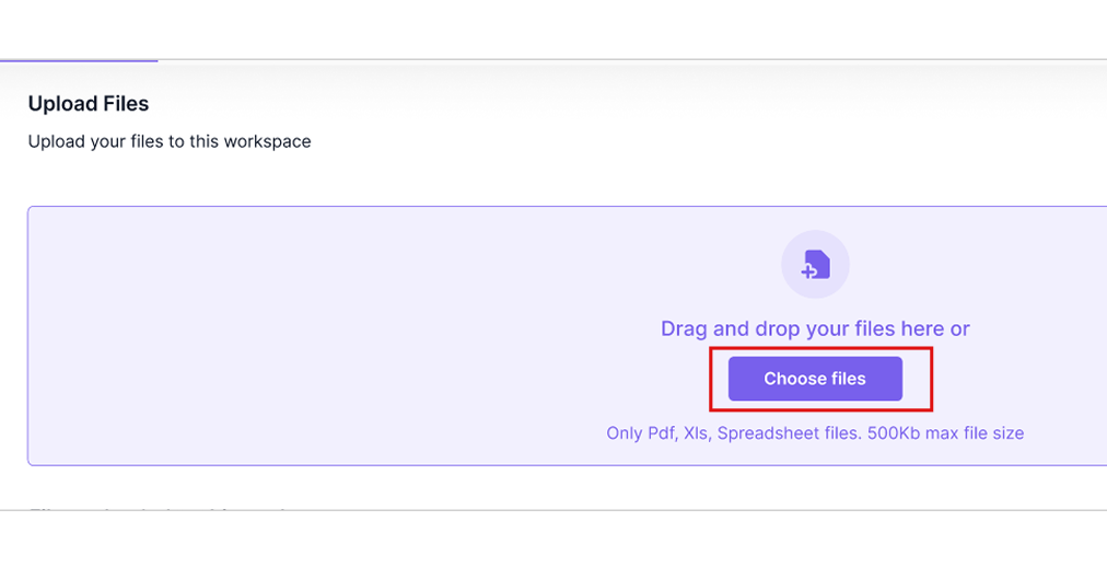 upload section